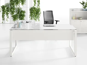 5TH ELEMENT - L-shaped office desk with drawers by Las Mobili - view 2